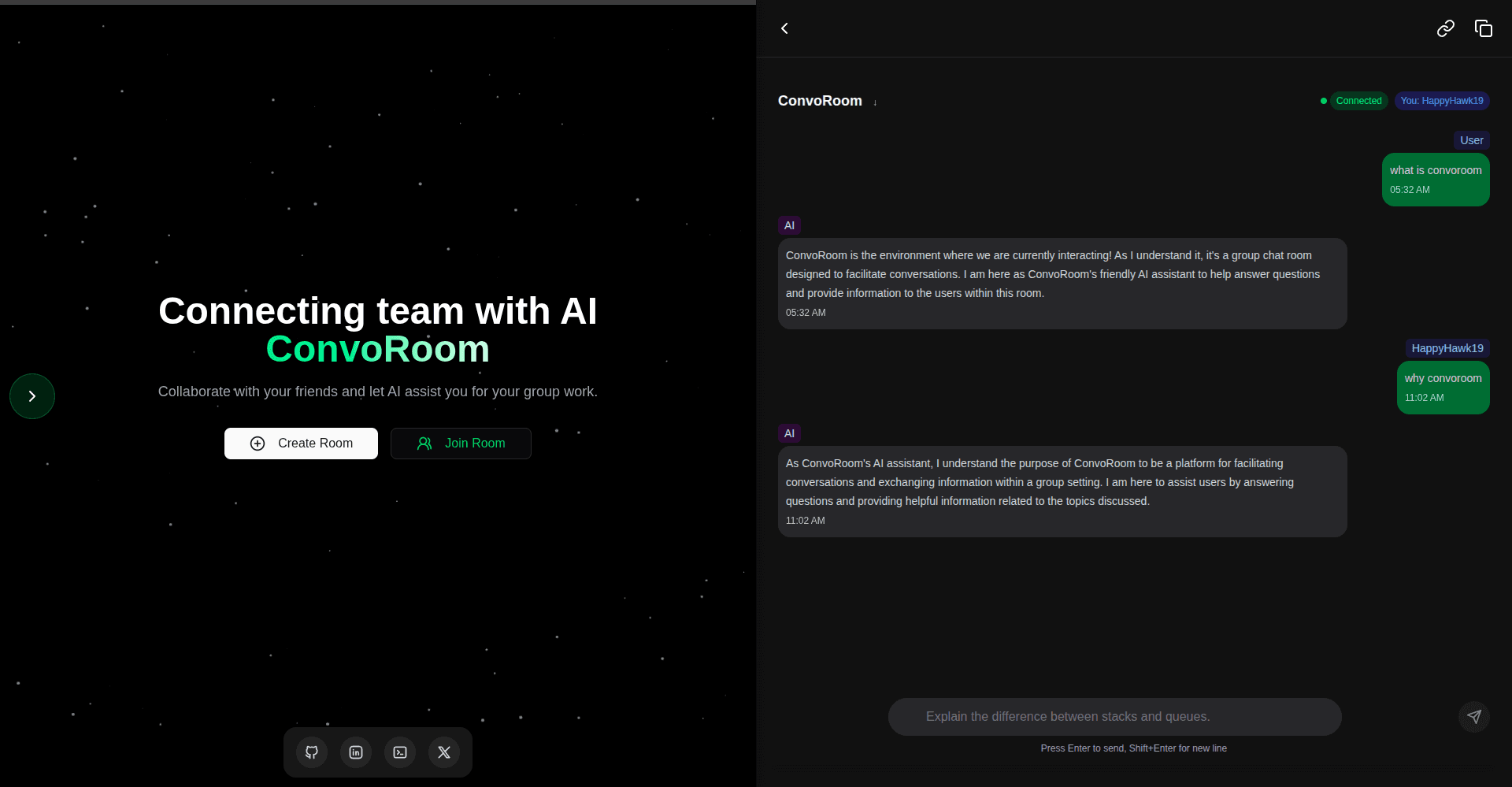 ConvoRoom - Collaborative Ai Chat Application